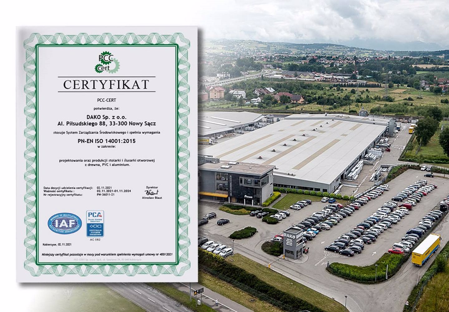 Marka DAKO z certyfikacją ISO 14001 